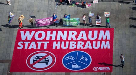Die IAA hat noch gar nicht begonnen - die Proteste dagegen aber schon. / Foto: Leonie Asendorpf/dpa