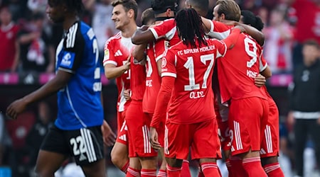 Der FC Bayern hatte gegen den Hamburger SV viel Grund zum Jubel. / Foto: Sven Hoppe/dpa