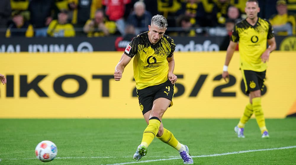 Nico Schlotterbeck steht noch bis 2027 beim BVB unter Vertrag - und danach? (Archivbild) / Foto: Bernd Thissen/dpa