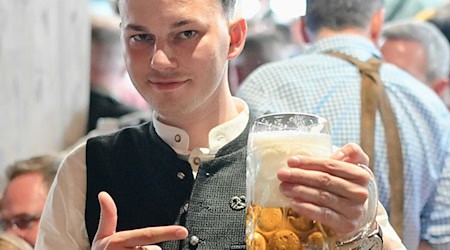 Sean Riesewell war das erste Mal auf der Wiesn. / Foto: dpa