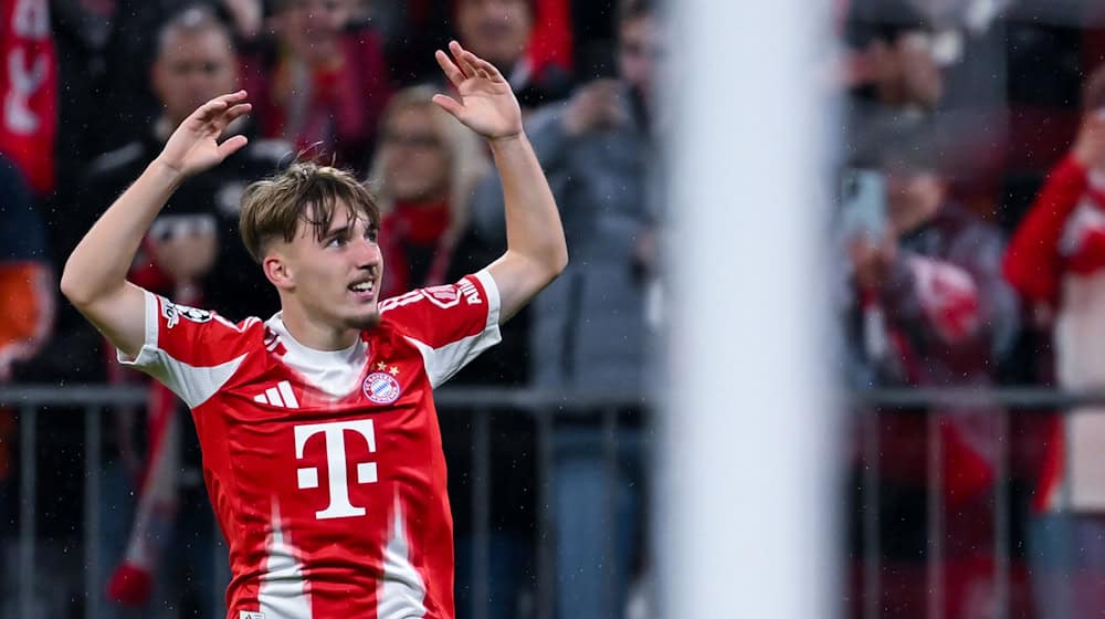 Darf er wieder spielen - und jubeln? Bayern-Talent Lennart Karl. / Foto: Sven Hoppe/dpa Darf er wieder spielen - und jubeln? Bayern-Talent Lennart Karl. / Foto: Sven Hoppe/dpa