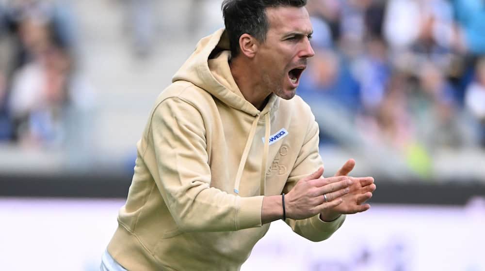 KSC-Trainer Christian Eichner erwartet von seiner Mannschaft eine positive Reaktion in Fürth. / Foto: Uli Deck/dpa