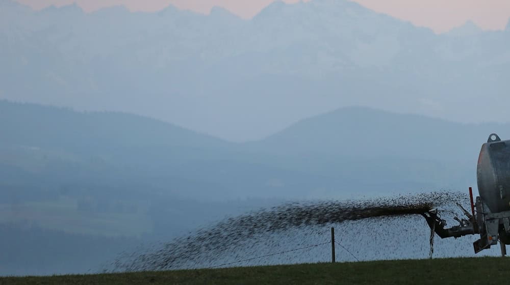 Beim Gülleausbringen kippte der Traktor um. (Symbolbild) / Foto: Karl-Josef Hildenbrand/dpa