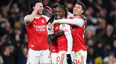 Mann des Spiels: Arsenals Eberechi Eze erzielte im Nord-London-Derby drei Tore. / Foto: Adam Davy/PA Wire/dpa