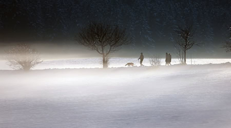 Nebel und Schnee wird vom Wetterdienst vorhergesagt. / Foto: Karl-Josef Hildenbrand/dpa
