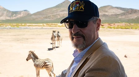 Auf großer Reise inklusive Tierbildern: Bayerns Ministerpräsident Markus Söder.  / Foto: Sven Hoppe/dpa