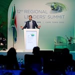 Markus Söder bei einem «Gipfel» mit seinen Partnerregionen. / Foto: Sven Hoppe/dpa