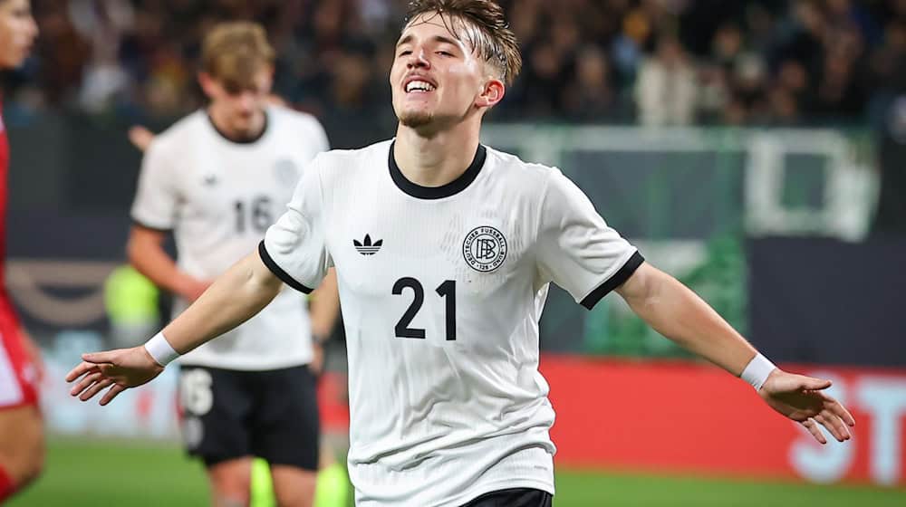 Torschütze beim Debüt: Bayern-Profi Lennart Karl. / Foto: Daniel Karmann/dpa