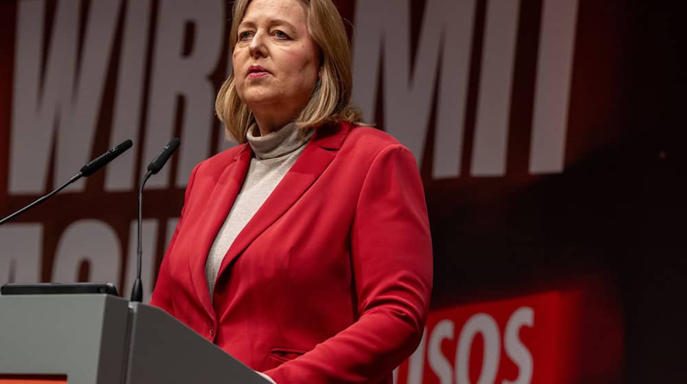 Auf dem Juso-Bundeskongress hatte Bas sich kritisch über die deutschen Arbeitgeber geäußet. (Archivbild) / Foto: Harald Tittel/dpa