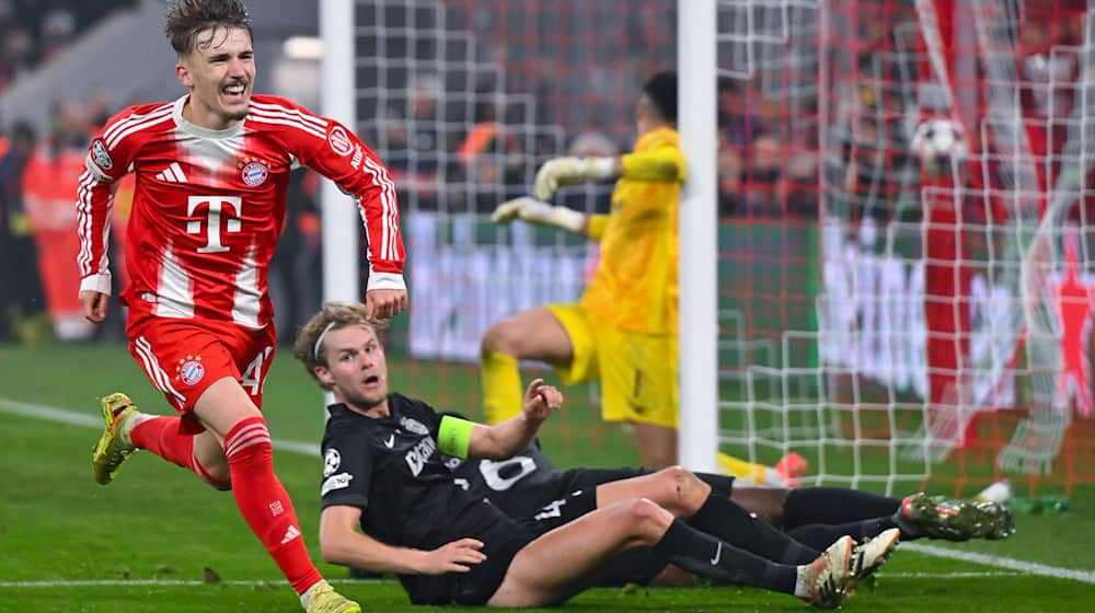 Lennart Karl traf zum umjubelten 2:1. / Foto: Sven Hoppe/dpa