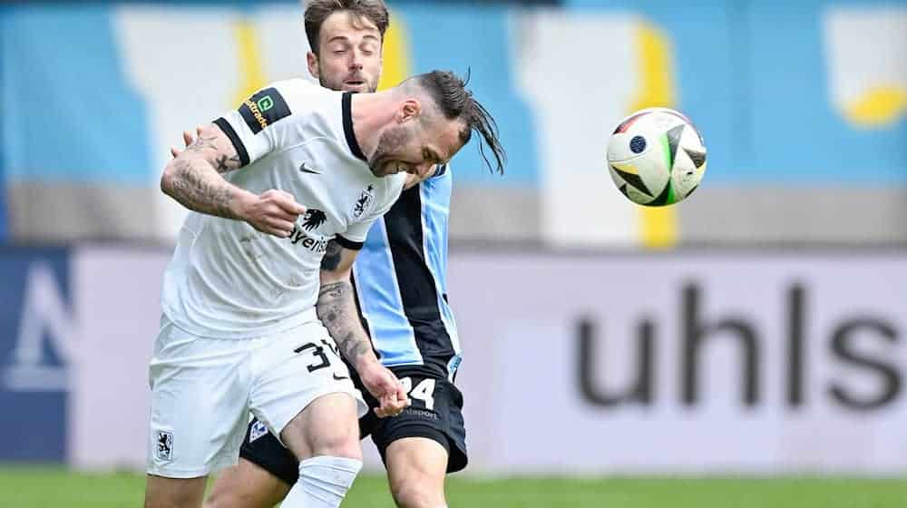 Traf per Kopf: «Löwen»-Profi Hobsch. (Archivbild) / Foto: Uwe Anspach/dpa