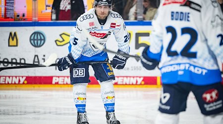 Der ERC Ingolstadt um Nationalspieler Leon Hüttl ist in der Champions League im Viertelfinale ausgeschieden. (Archivbild) / Foto: Marius Becker/dpa