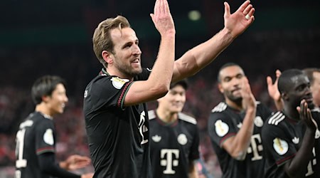 Kane freute sich sehr über den Sieg in Berlin.  / Foto: Soeren Stache/dpa