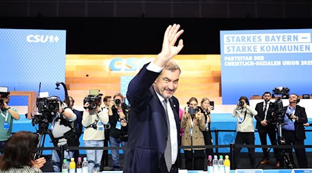 Markus Söder sieht die CSU voll auf Kurs. / Foto: Karl-Josef Hildenbrand/dpa
