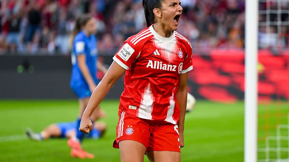 Bayern-Stürmerin Jovana Damnjanovic traf zum 3:0 gegen Leipzig. (Archivbild) / Foto: Sven Hoppe/dpa