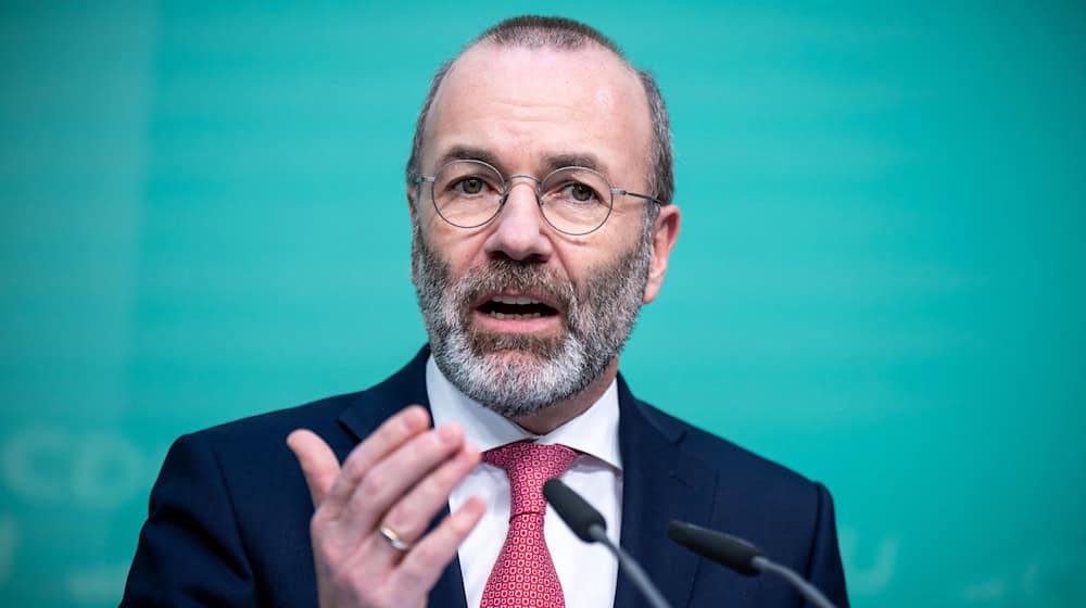  Aus der Sicht von CSU-Vize Manfred Weber sollte man nach der nächsten Europawahl im Jahr 2029 das Amt der Kommissionspräsidentin zusammenführen mit dem Ratspräsidenten. (Archivbild) / Foto: Michael Kappeler/dpa