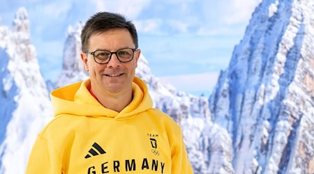 DOSB-Vorstand Olaf Tabor präsentierte das deutsche Olympia-Team. / Foto: Peter Kneffel/dpa