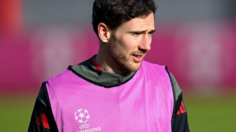 Wo liegt seine Zukunft? Leon Goretzka beim Bayern-Training vor dem Eindhoven-Spiel. / Foto: Sven Hoppe/dpa