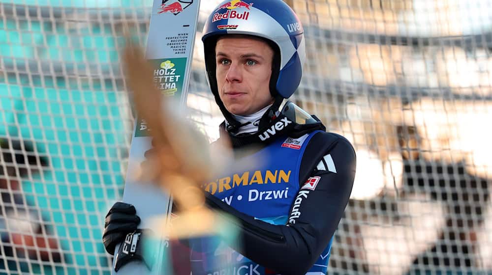 Frust in Oberstdorf: Andreas Wellinger ist bei der Flug-WM nicht dabei. (Archivbild) / Foto: Daniel Karmann/dpa