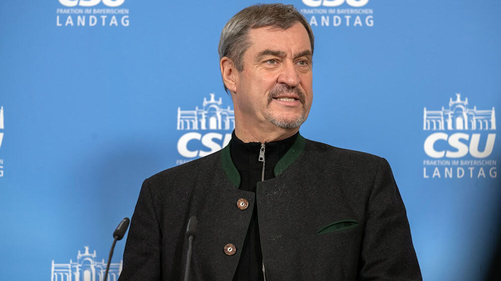 CSU-Chef Söder beklagt sich über eine fehlende Unterstützung im Land für die Demonstranten im Iran.  / Foto: Pia Bayer/dpa