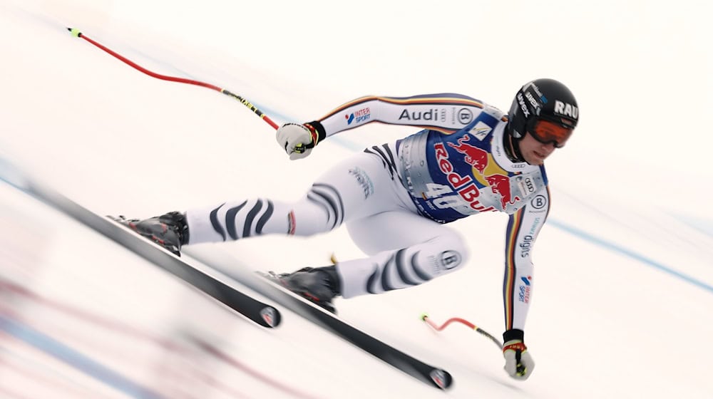 Darf nicht wie erhofft zu Olympia nach Bormio: Abfahrer Luis Vogt. (Archivbild) / Foto: Gabriele Facciotti/AP/dpa