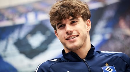 Luka Vuskovic spielt aktuell als Leihspieler für den Hamburger SV. (Archivbild) / Foto: Christian Charisius/dpa