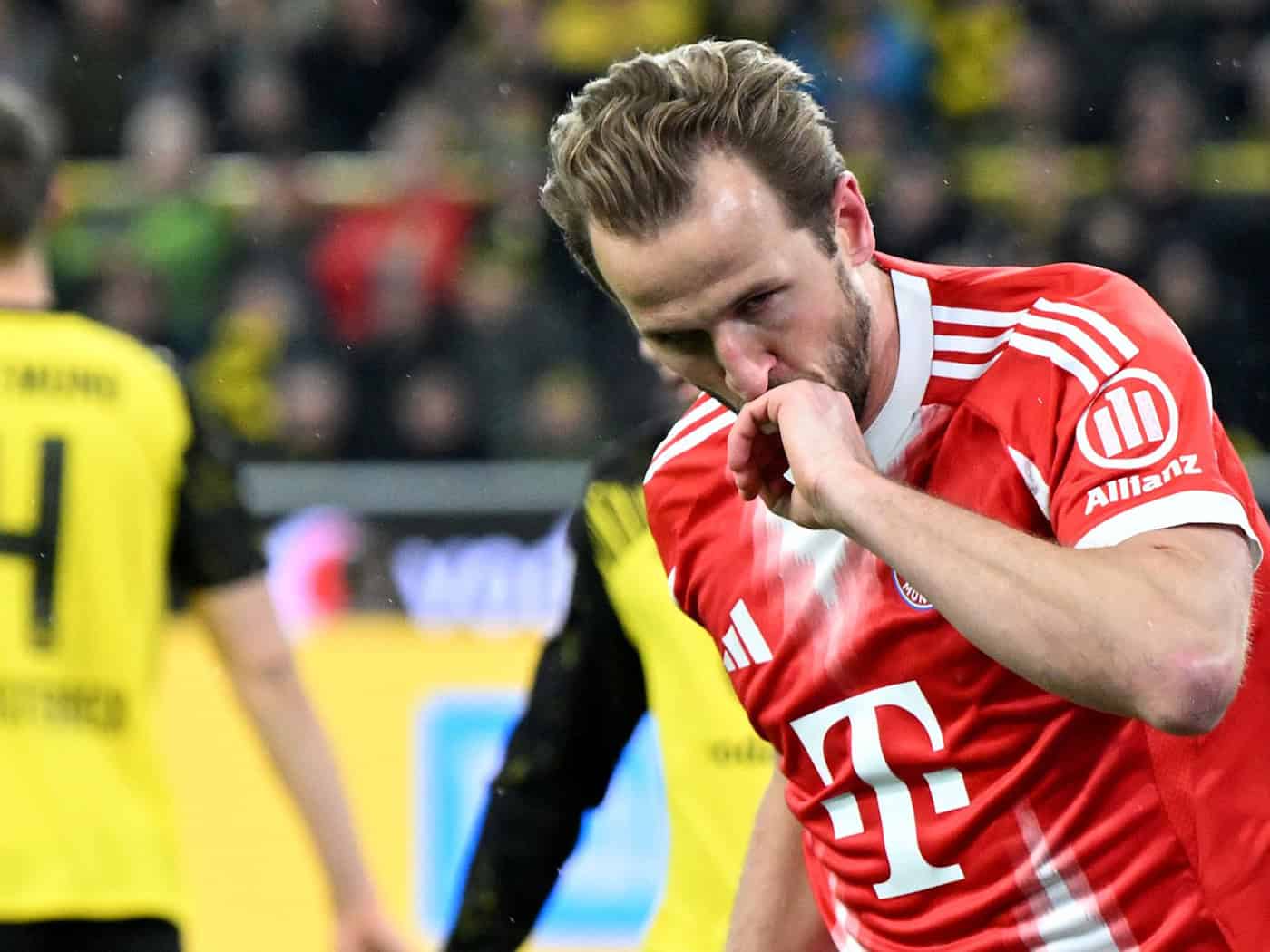 Jubelte über zwei Tore: Bayerns Torjäger Harry Kane / Foto: Federico Gambarini/dpa