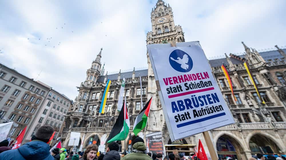 Vielerorts in der Münchner Innenstadt wird es in den Tagen um die Sicherheitskonferenz Demonstrationen geben. (Archivbild)  / Foto: Armin Weigel/dpa