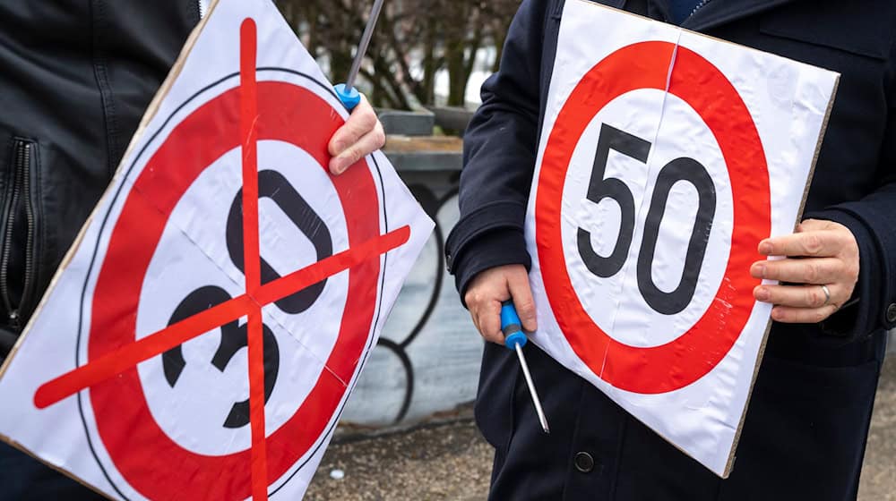 Nur wenige Wochen galt auf der Landshuter Allee wieder Tempo 50. (Archivbild)  / Foto: Peter Kneffel/dpa