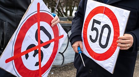 Nur wenige Wochen galt auf der Landshuter Allee wieder Tempo 50. (Archivbild)  / Foto: Peter Kneffel/dpa