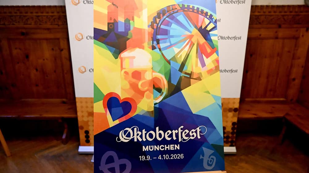Das offizielle Motiv zum Oktoberfest 2026. (Archivbild) / Foto: Felix Hörhager/dpa