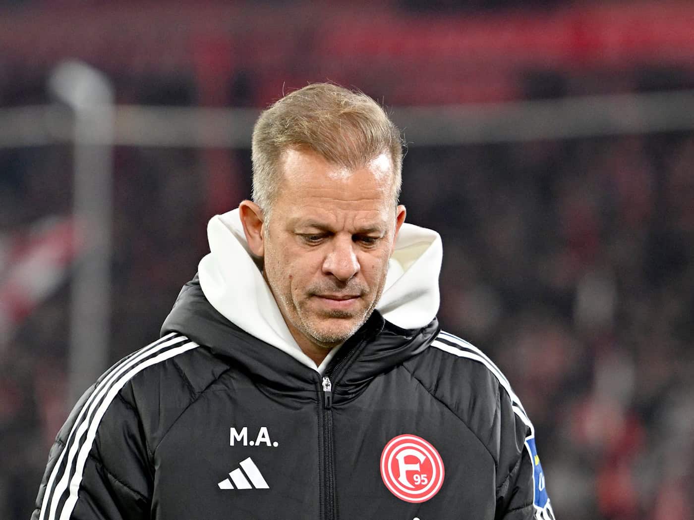 Trauert um seinen Freund Georg Koch: Düsseldorfs Trainer Markus Anfang (Archivbild). / Foto: Anke Waelischmiller/dpa