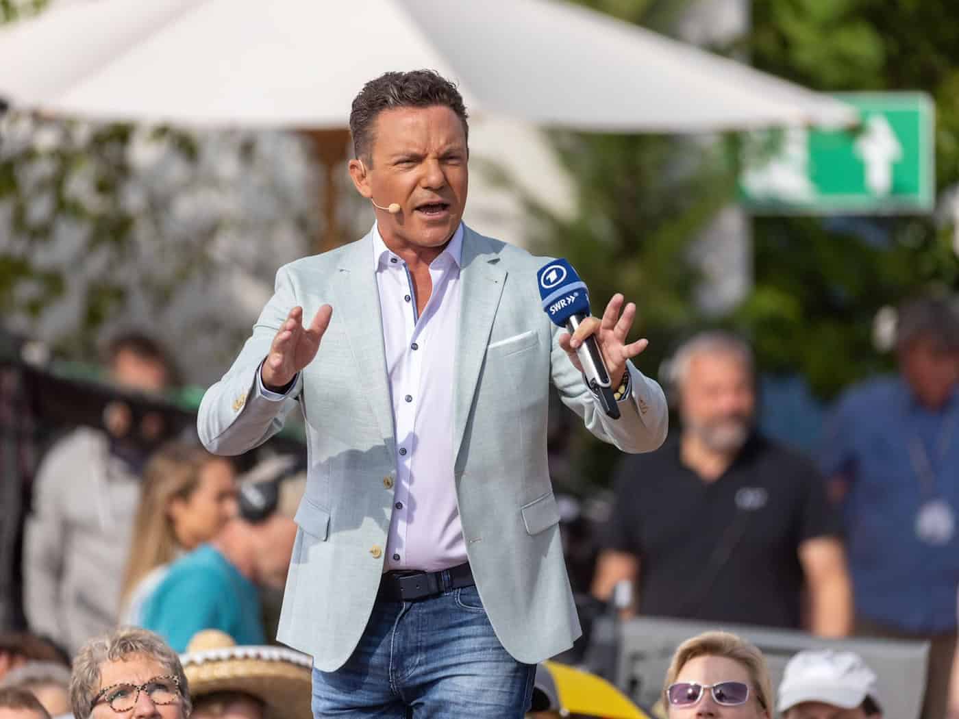 Moderator Stefan Mross. / Foto: Philipp von Ditfurth/dpa