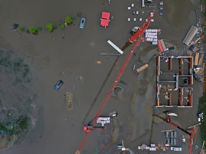 In Offingen standen im Juni 2024 große Flächen unter Wasser. (Archivbild) / Foto: Karl-Josef Hildenbrand/dpa