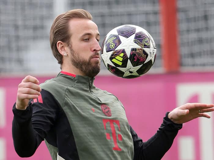 Nach seiner Wadenprellung war Harry Kane beim Abschlusstraining dabei. / Foto: Philippe Ruiz/dpa