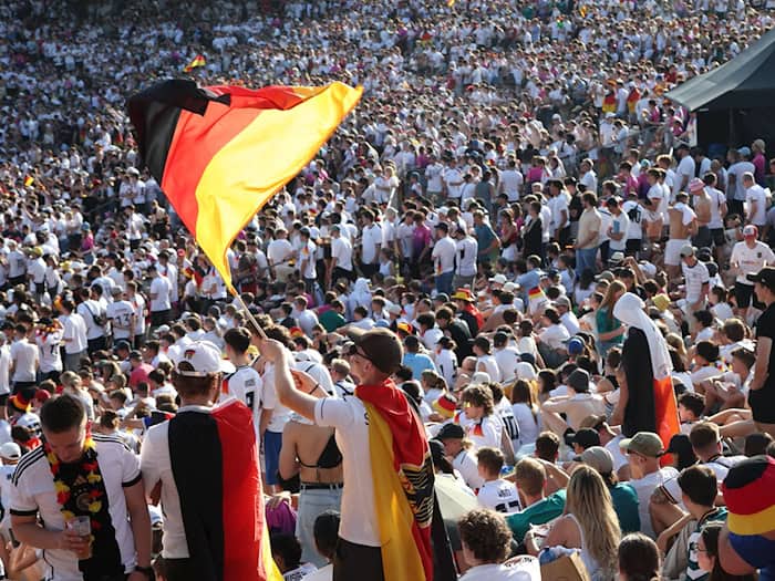 Das letzte Public Viewing im Münchner Olympiapark fand während der Heim-EM 2024 statt. (Archivbild) / Foto: Karl-Josef Hildenbrand/dpa