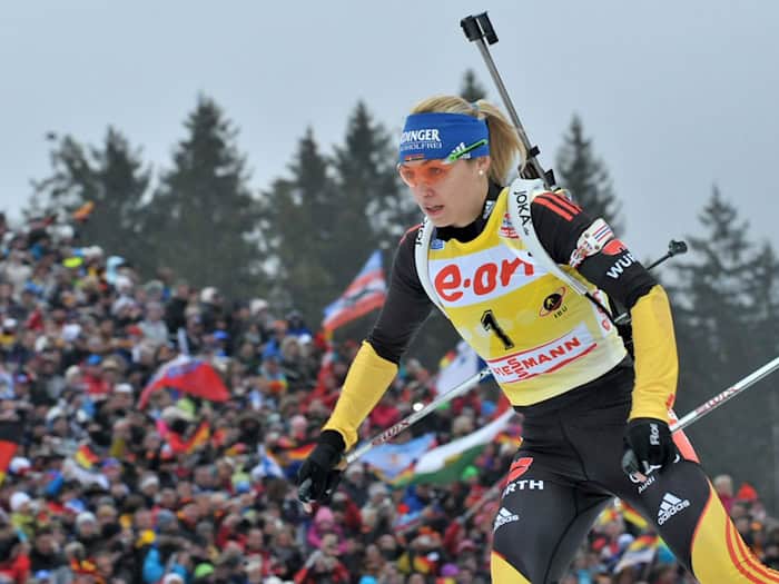 Für Magdalena Neuner war Ruhpolding 2012 ihre letzte WM. (Archivbild) / Foto: picture alliance / dpa