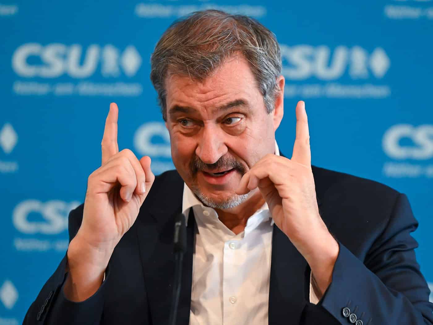 Für CSU-Chef Söder steht die SPD nach der Wahl-Pleite in Rheinland-Pfalz an einem schwierigen Punkt.  / Foto: Sven Hoppe/dpa