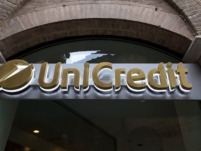 Die Mailänder Großbank Unicredit kürzt bei IT-Diensten in Deutschland. / Foto: Mattia Sedda/epa/dpa