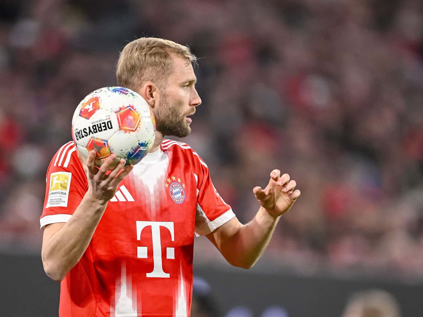 Verlängert Konrad Laimer beim FC Bayern? (Archivbild) / Foto: Harry Langer/dpa