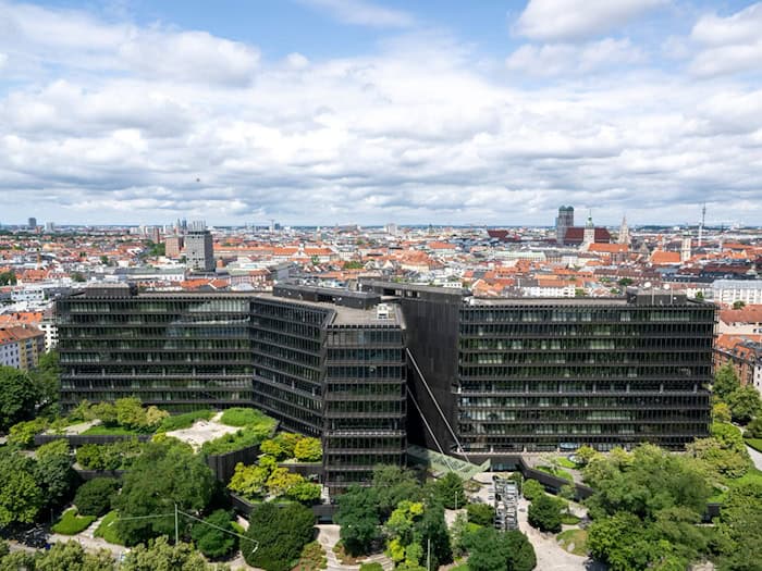 Das Europäische Patentamt in München. (Archivbild) / Foto: Peter Kneffel/dpa