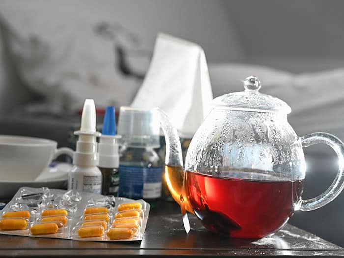 Die Grippewelle in Bayern flacht ab. (Symbolbild) / Foto: Bernd Weißbrod/dpa/dpa-tmn