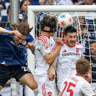 Bielefeld und Nürnberg trennen sich unentschieden. / Foto: Friso Gentsch/dpa