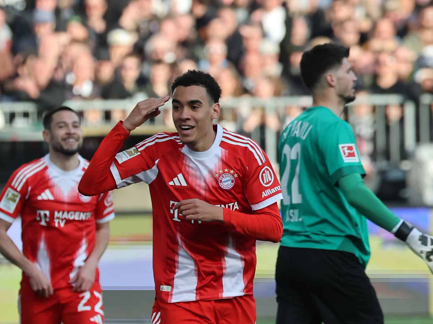 Musiala traf früh zum 1:0-Führungstor. / Foto: Christian Charisius/dpa