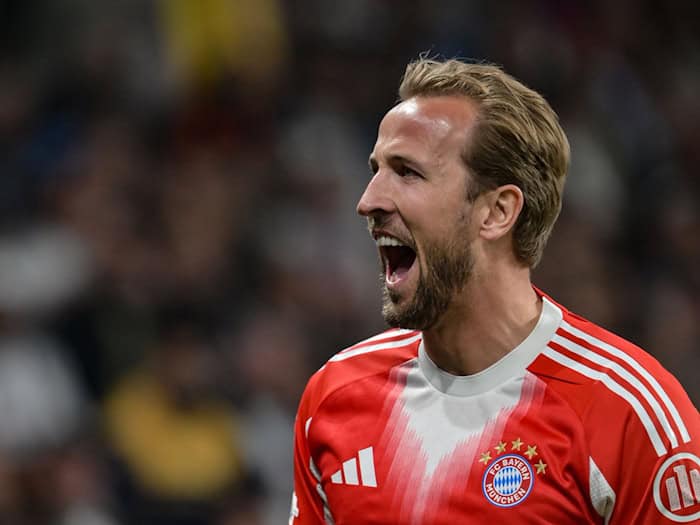 Harry Kane hat zugeschlagen: Der Engländer jubelt nach seinem 2:0. / Foto: Peter Kneffel/dpa