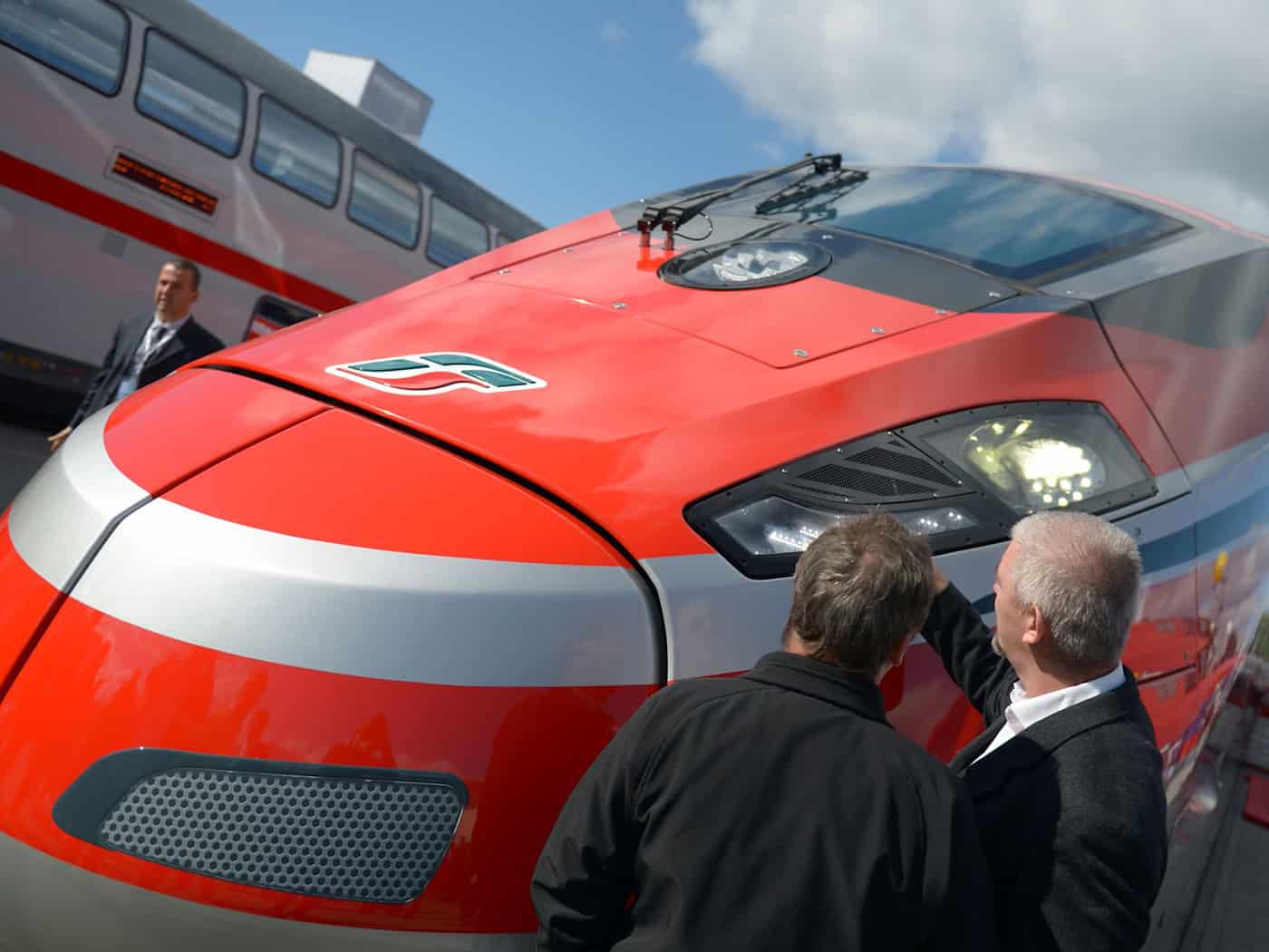 2014 war ein Frecciarossa 1000 in Berlin zu Gast - für eine Messe. (Archivbild) / Foto: picture alliance / dpa