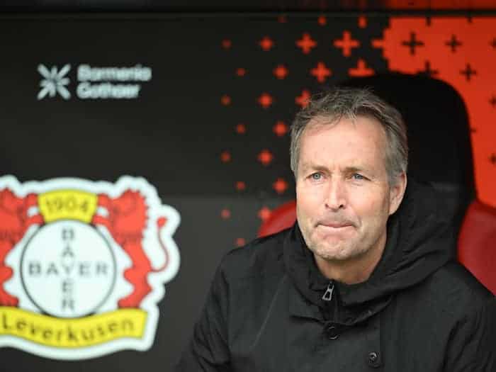 Will mit Bayer Leverkusen ins Pokalfinale: Kasper Hjulmand. (Archivbild) / Foto: Fabian Strauch/dpa