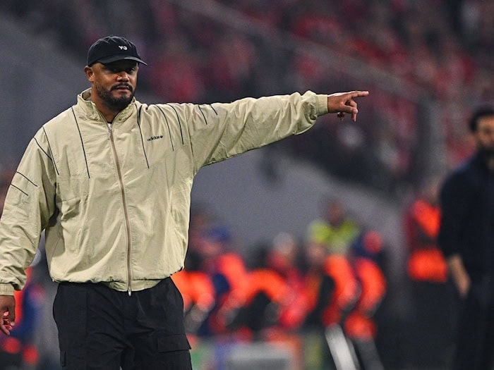 Die Bayern müssen im Halbfinal-Hinspiel auf Trainer Kompany verzichten. / Foto: Tom Weller/dpa