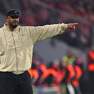 Die Bayern müssen im Halbfinal-Hinspiel auf Trainer Kompany verzichten. / Foto: Tom Weller/dpa