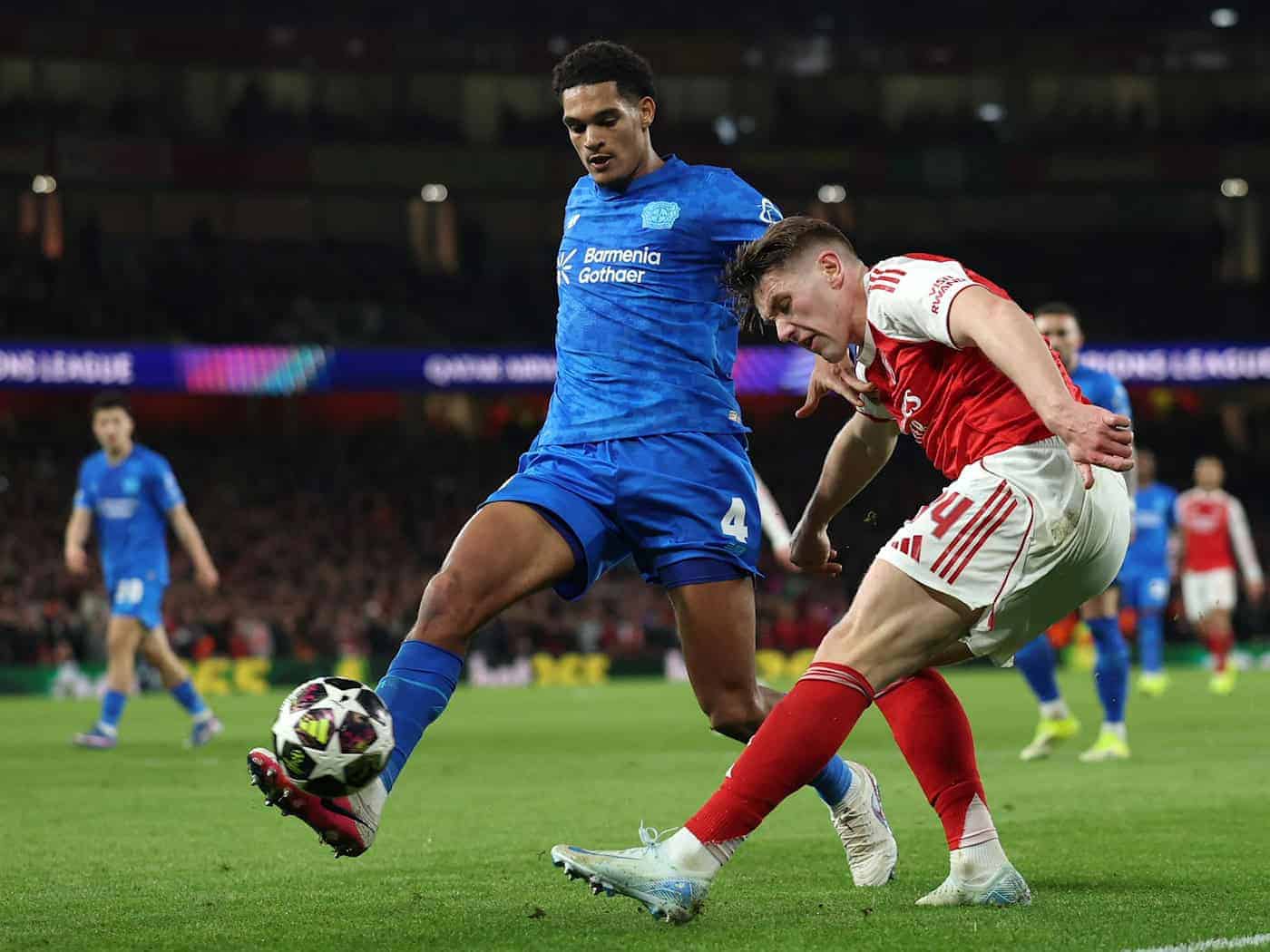 Zurück in Leverkusens Abwehr: Jarell Quansah. (Archivbild) / Foto: Ian Walton/AP/dpa